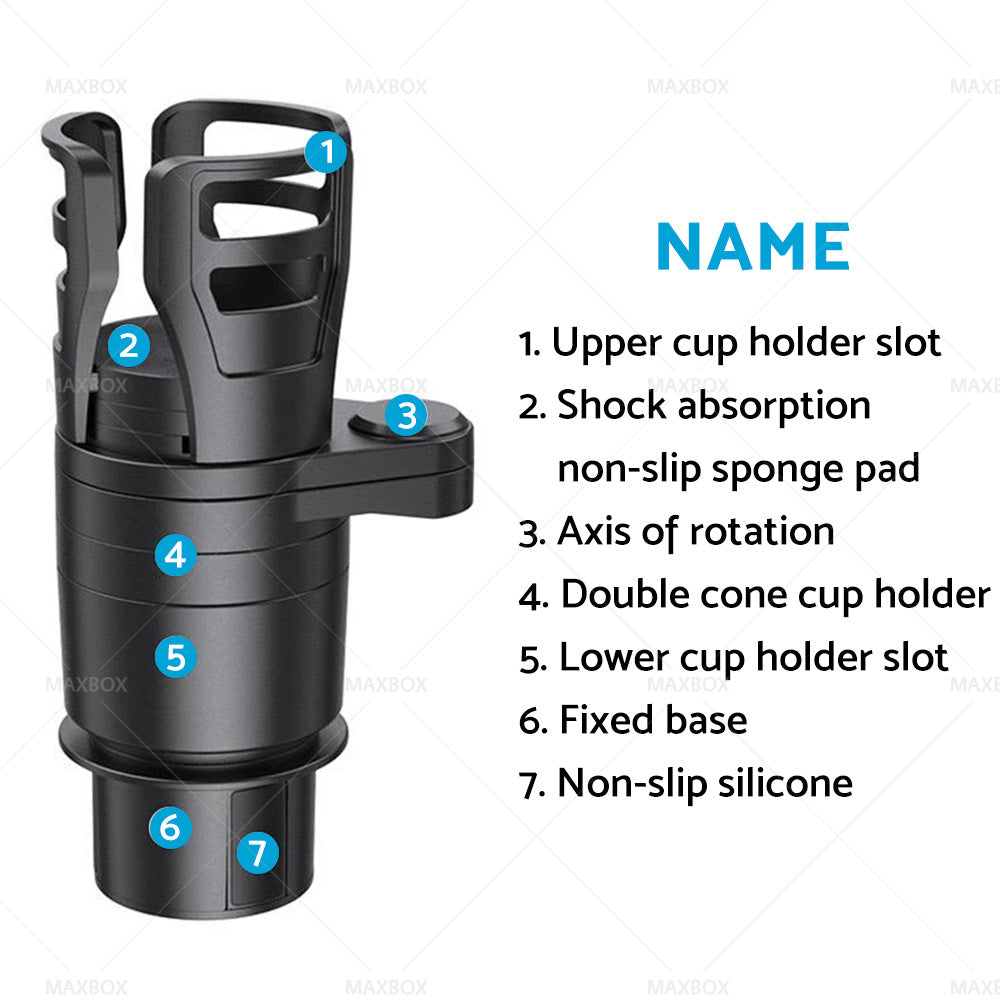 {{ 4in1 Adjustable Cup Holder Expander Adapter Base Tray Car Drink Bottle Holder }} - Buy Car Parts Online at {{ Kaka Auto Parts }}.