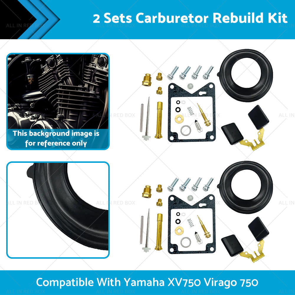 {{ 2 Sets Carburetor Rebuild Repair Kit Suitable For Yamaha XV750 Virago 1981-1983 }} - Buy Car Parts Online at {{ Kaka Auto Parts }}.