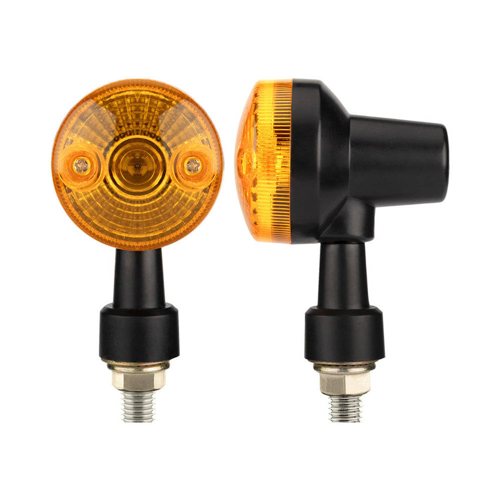 4x Classic Motorcycle Front & Rear Indicators Turn Signal Lights Amber Universal