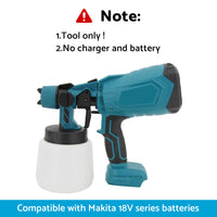 Electric Cordless Spray Gun Suitable For Makita Battery Paint Airless Sprayer