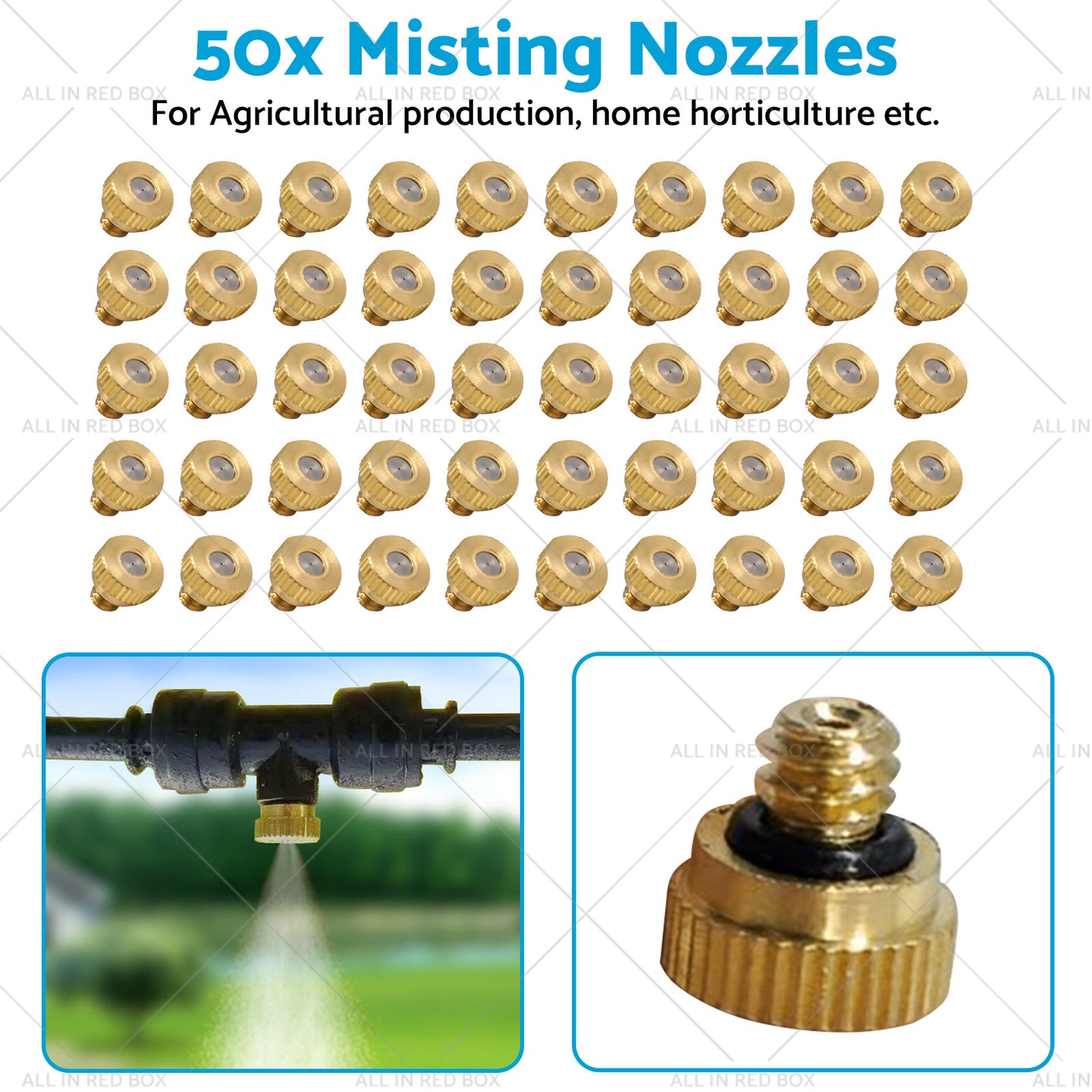 {{ For Cooling System 0. 024 inch  Brass Misting Nozzles Water Mister Sprinkle 50pcs }} - Buy Car Parts Online at {{ Kaka Auto Parts }}.