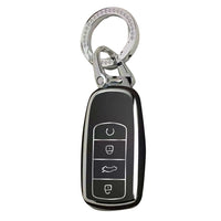 Remote Key Fob Case Cover Black & Silver TPU Suitable For Chery Omoda 5 2022-2025