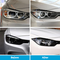 Carbon Fiber Eyelids Eyebrow Headlight Retrofit Accessories Suitable for BMW F30 3 Series