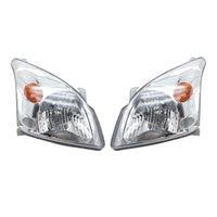Chrome Headlight Pair Suitable For Toyota Landcruiser Prado 120 Series 2002-2009
