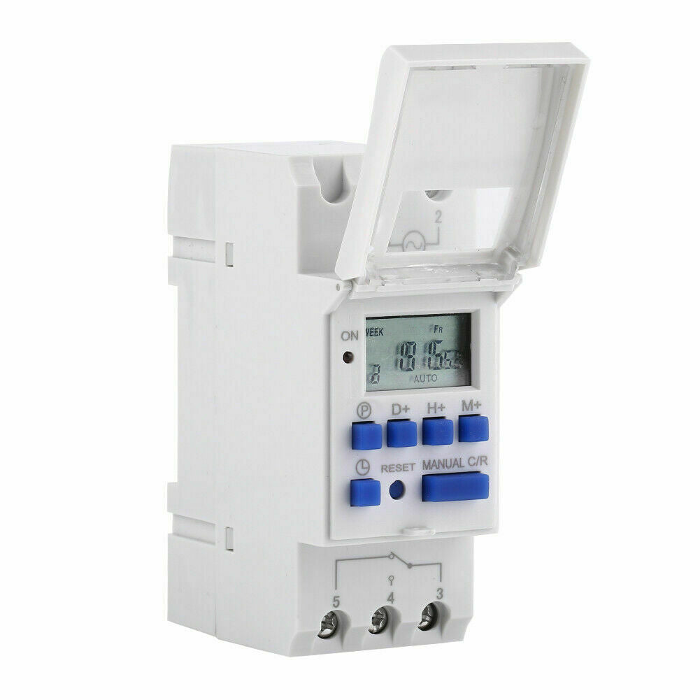 {{ AU Local Digital LCD Power Programmable DIN Rail Timer Time Switch Relay AC 220V }} - Buy Car Parts Online at {{ Kaka Auto Parts }}.