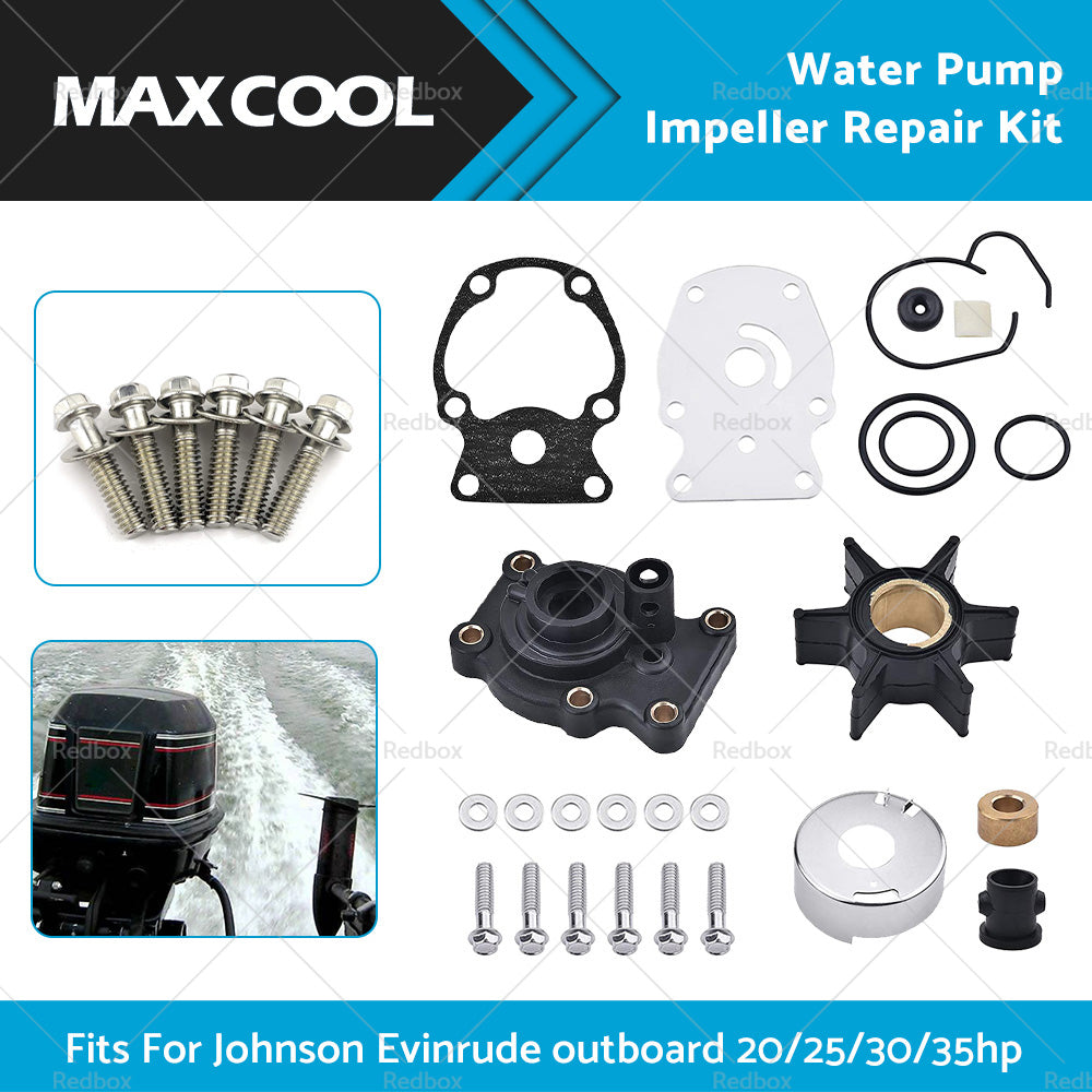 {{ Water Pump Impeller Kit For 20hp 25hp 30hp 35hp Johnson Evinrude outboard 393630 }} - Buy Car Parts Online at {{ Kaka Auto Parts }}.