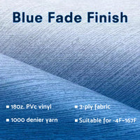 PVC Vinyl Awning Fabric Blue Fade 13-16FT Suitable For RV Caravan Trailer Camper