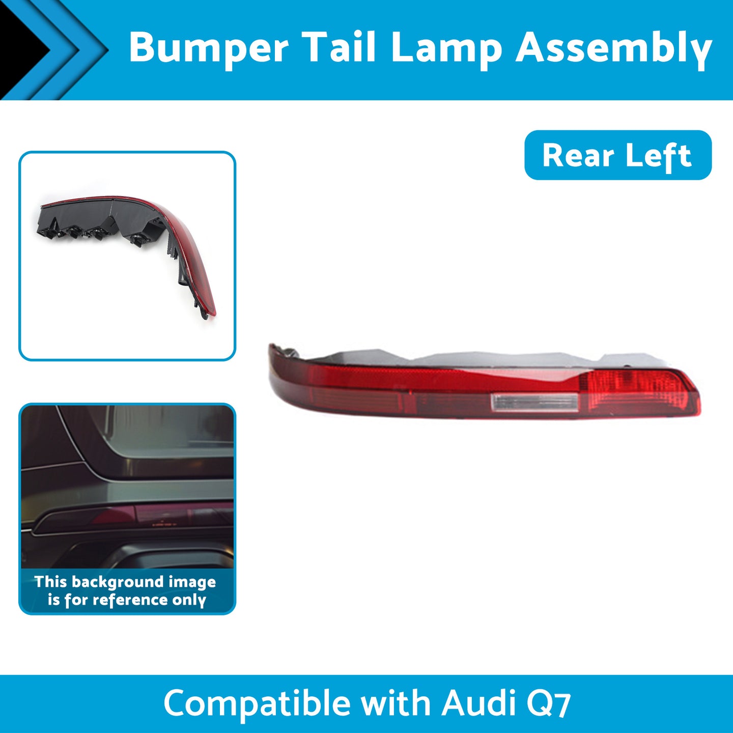 {{ Left Rear Bumper Tail Light Lamp Assembly 4M0945095 Suitable For Audi Q7 16-23 }} - Buy Car Parts Online at {{ Kaka Auto Parts }}.
