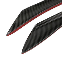 4x Carbon Fiber Bumper Fin Canard Splitter Diffuser Valence Spoiler Lip