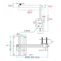 Adjustable Swivel Foldable RV Table Leg Suitable For Marine Use Aluminum Alloy