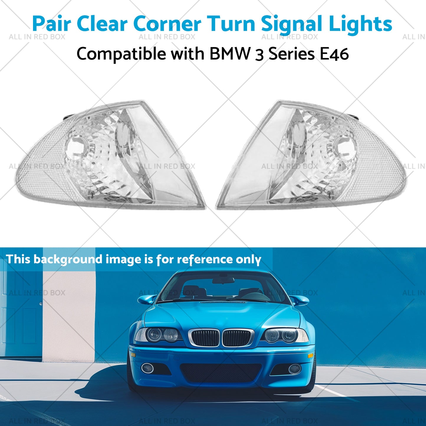 {{ Pair Clear Corner Turn Signal Lights Suitable for BMW E46 98-01 3 Series }} - Buy Car Parts Online at {{ Kaka Auto Parts }}.
