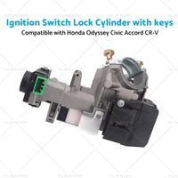 {{ Ignition Switch Lock Cylinder w  Key ID48 Suitable For Honda Civic Accord CRV }} - Buy Car Parts Online at {{ Kaka Auto Parts }}.