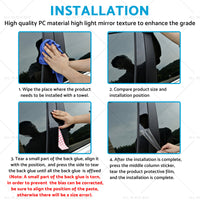 {{ 6x Black Pillar Post Cover Trims Suitable for Infiniti G35 G37 Sedan 02-13 }} - Buy Car Parts Online at {{ Kaka Auto Parts }}.