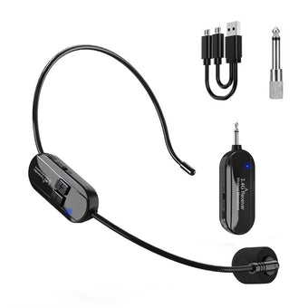 compare product Pro Audio Equipment Wireless Microphone 2. 4G For Voice Teach Outdoor Headset Mic