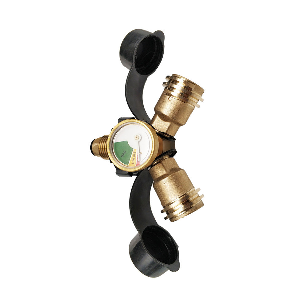 {{ LPG Bottle POL Dual Outlet Adapter  inch Y inch  Configuration with Gas Level Gauge }} - Buy Car Parts Online at {{ Kaka Auto Parts }}.