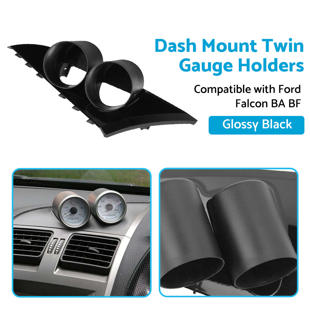 {{ Dash Mount Twin Gauge 52mm Holders Suitable For Ford Falcon BA BF XR6 XR8 XR6T }} - Buy Car Parts Online at {{ Kaka Auto Parts }}.