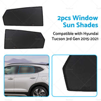 {{ 2PCS Rear Car Window Sun Shades Suitable For Hyundai Tucson 3rd Gen 2015-2021 }} - Buy Car Parts Online at {{ Kaka Auto Parts }}.