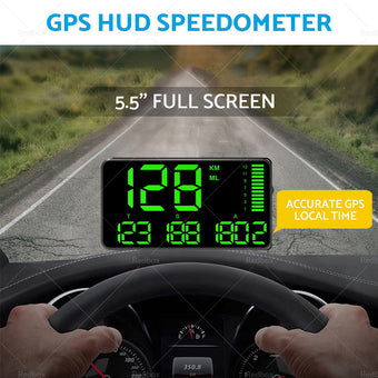 compare product 5.5'' Speedometer Odometer Display MPH KMH with Over Speeding Alarm Universal