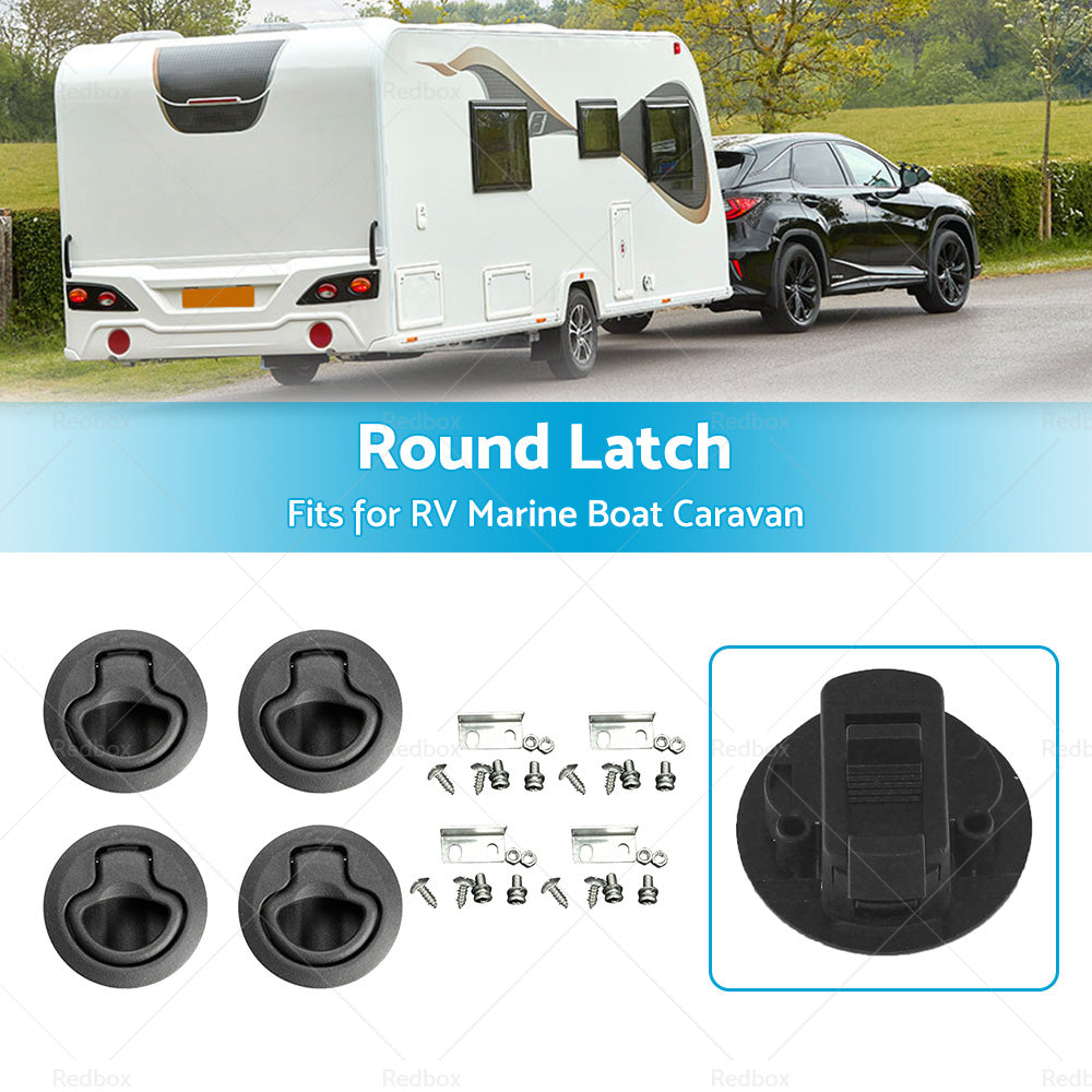 {{ 4x Round Flush Pull Slam Hatch Latch Door Lock Deck For RV Marine Boat Caravan }} - Buy Car Parts Online at {{ Kaka Auto Parts }}.