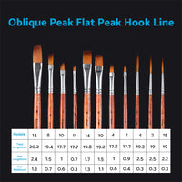 25 Pcs Artist Paint Brushes Watercolour Acrylic Oil Painting Brush With Case Set