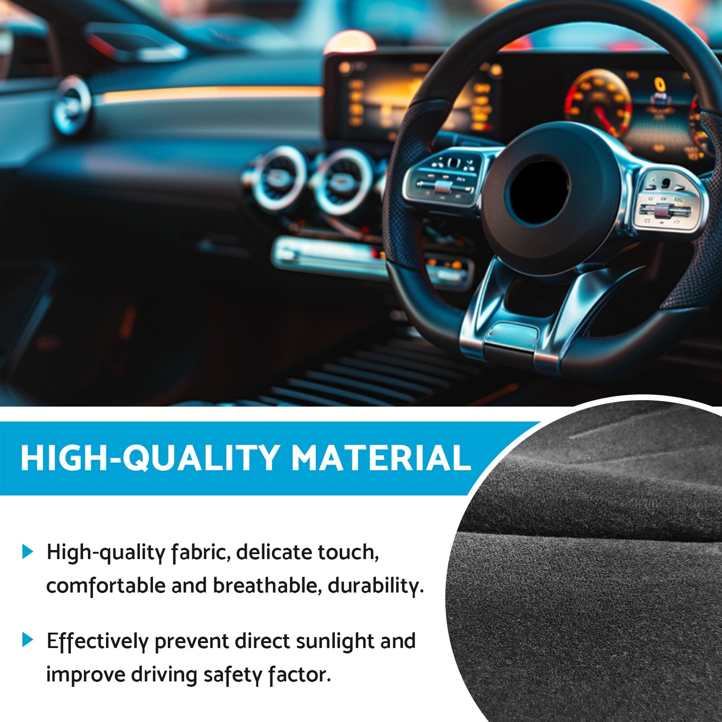 Dash Mat Cover Suitable For Mercedes-Benz CLA-Class C117 X117 2013-2019