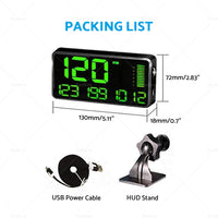 {{ 5.5'' Speedometer Odometer Display MPH KMH with Over Speeding Alarm Universal }} - Buy Car Parts Online at {{ Kaka Auto Parts }}.