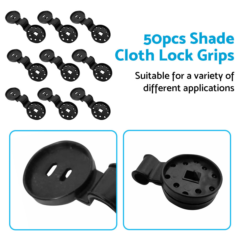 {{ 50PCS Shade Cloth Heavy Duty Lock Grip Reusable Windproof Awning Clamp Grip }} - Buy Car Parts Online at {{ Kaka Auto Parts }}.