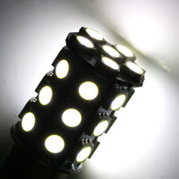 2x 12V BA15D LED White 27 SMD 5050 Indicator Signal Lights Suitable For Caravan & Car