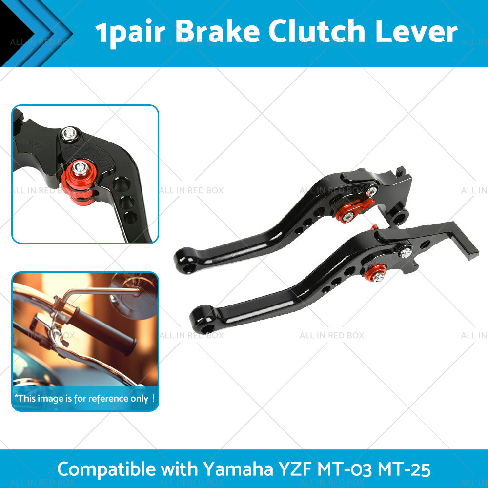 {{ Short Clutch Brake Levers CNC Suitable for Yamaha YZF R3 R25 MT03 MT25 2014-2021 }} - Buy Car Parts Online at {{ Kaka Auto Parts }}.