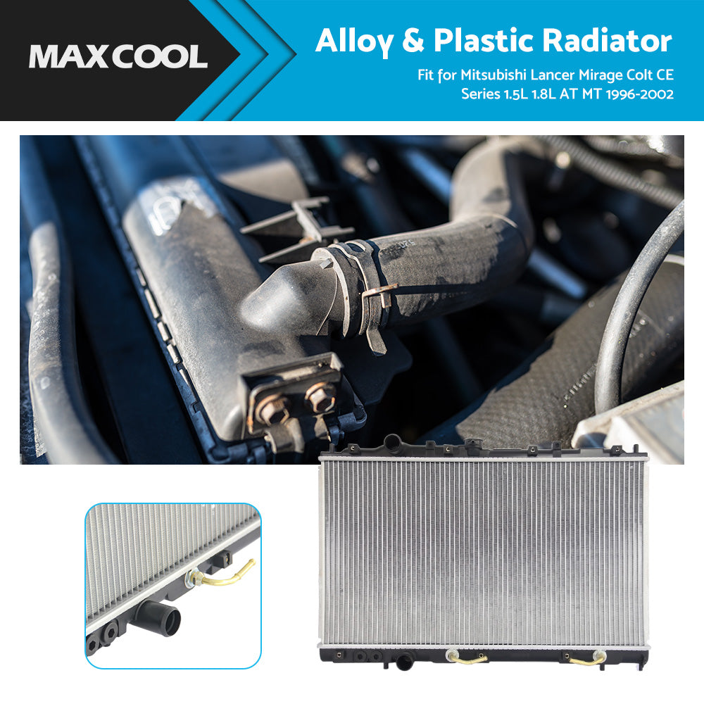 {{ Radiator For Mitsubishi Lancer Mirage Colt CE Series 1. 5L 1. 8L AT MT 06 or 96-06 or 02 }} - Buy Car Parts Online at {{ Kaka Auto Parts }}.