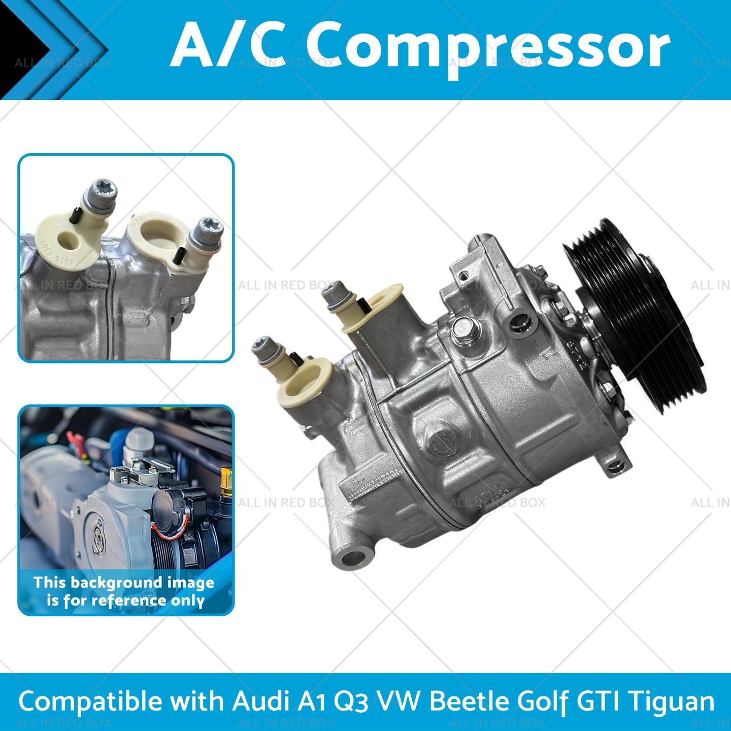 {{ A or C Compressor Suitable for Audi A1 Q3 VW Beetle Golf GTI Tiguan 5Q0820803Q }} - Buy Car Parts Online at {{ Kaka Auto Parts }}.