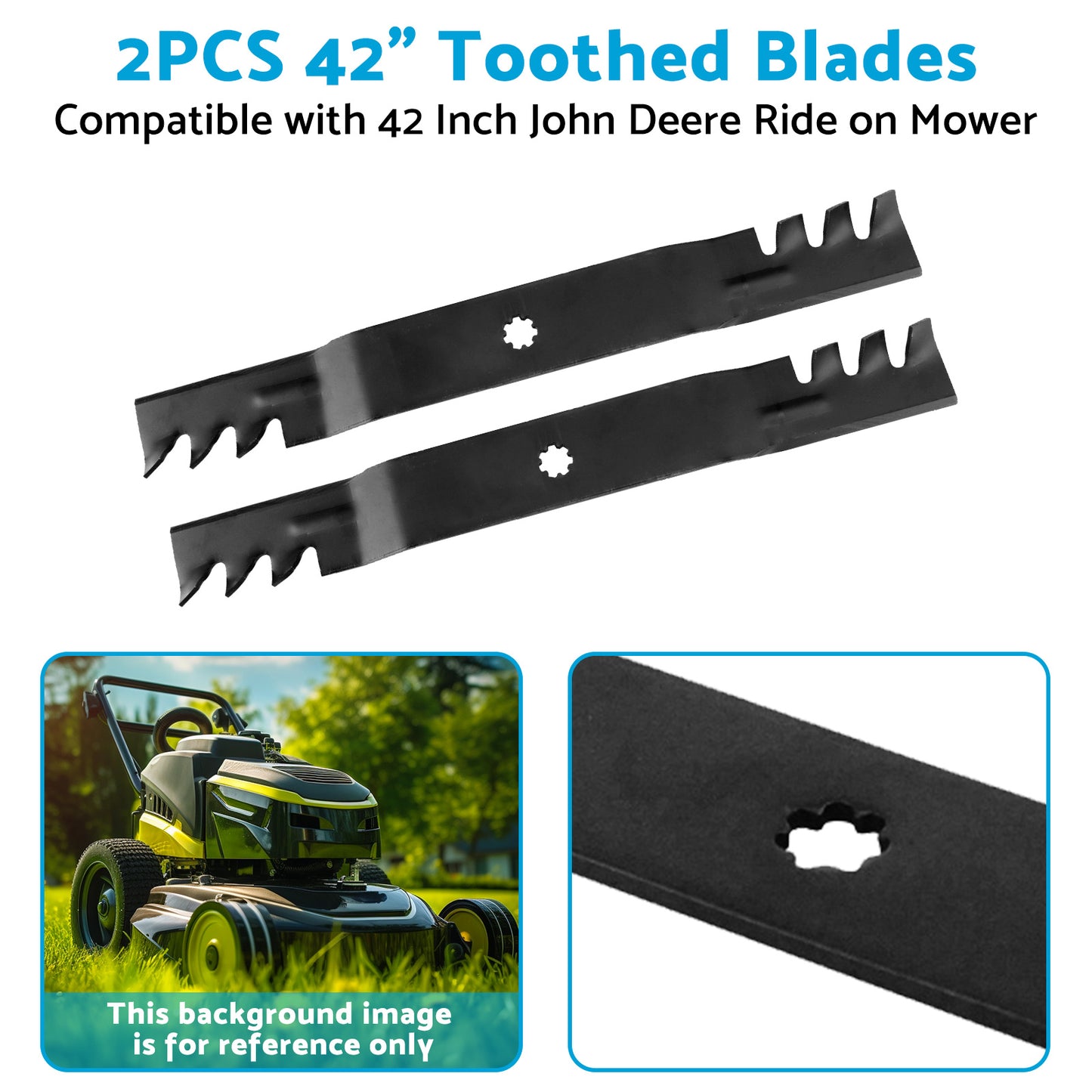 {{ 2PCS 42 inch  Toothed Blades Suitable for John Deere M154061 M154062 GX22151 }} - Buy Car Parts Online at {{ Kaka Auto Parts }}.