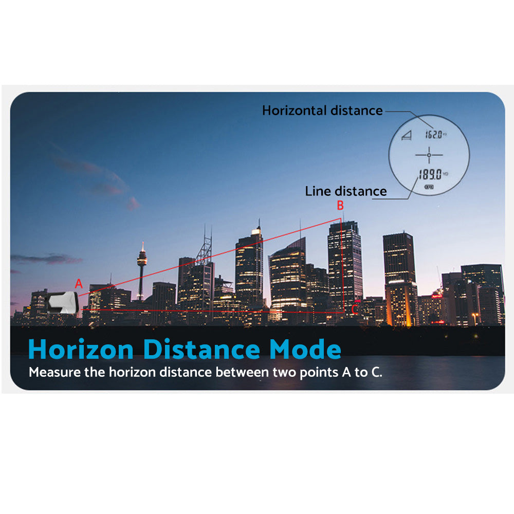 1200M Laser Golf Range Finder With Slope On/Off, LCD Display & Vibration