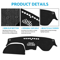 Non-Slip Dash Mat Dashboard Cover Suitable For Hyundai Santa Fe TM 2019-2023 No HUD