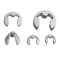 Stainless Steel E Clips C Circlip Kit Retaining Ring 400PCS Assorted M1.5-M15mm Suitable For General Mechanical Applications