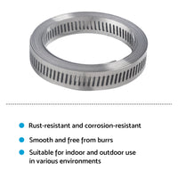 304 Stainless Steel Worm Clamp Hose Clamps with Fasteners Suitable For DIY Adjustable Use