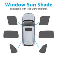 Front Rear Port Window Magnetic Mesh Sun Shade Suitable For Jeep Grand Cherokee