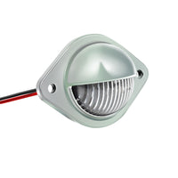 2x 12V LED Number Plate Lights Chrome Suitable For Car, Trailer, Truck, Caravan, Van & Boat