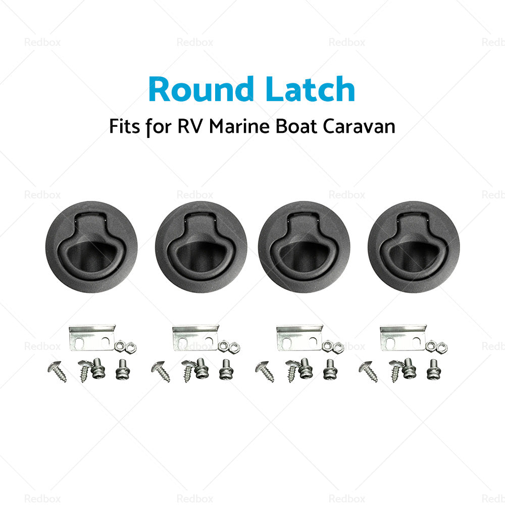 {{ 4x Round Flush Pull Slam Hatch Latch Door Lock Deck For RV Marine Boat Caravan }} - Buy Car Parts Online at {{ Kaka Auto Parts }}.