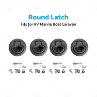 {{ 4x Round Flush Pull Slam Hatch Latch Door Lock Deck For RV Marine Boat Caravan }} - Buy Car Parts Online at {{ Kaka Auto Parts }}.