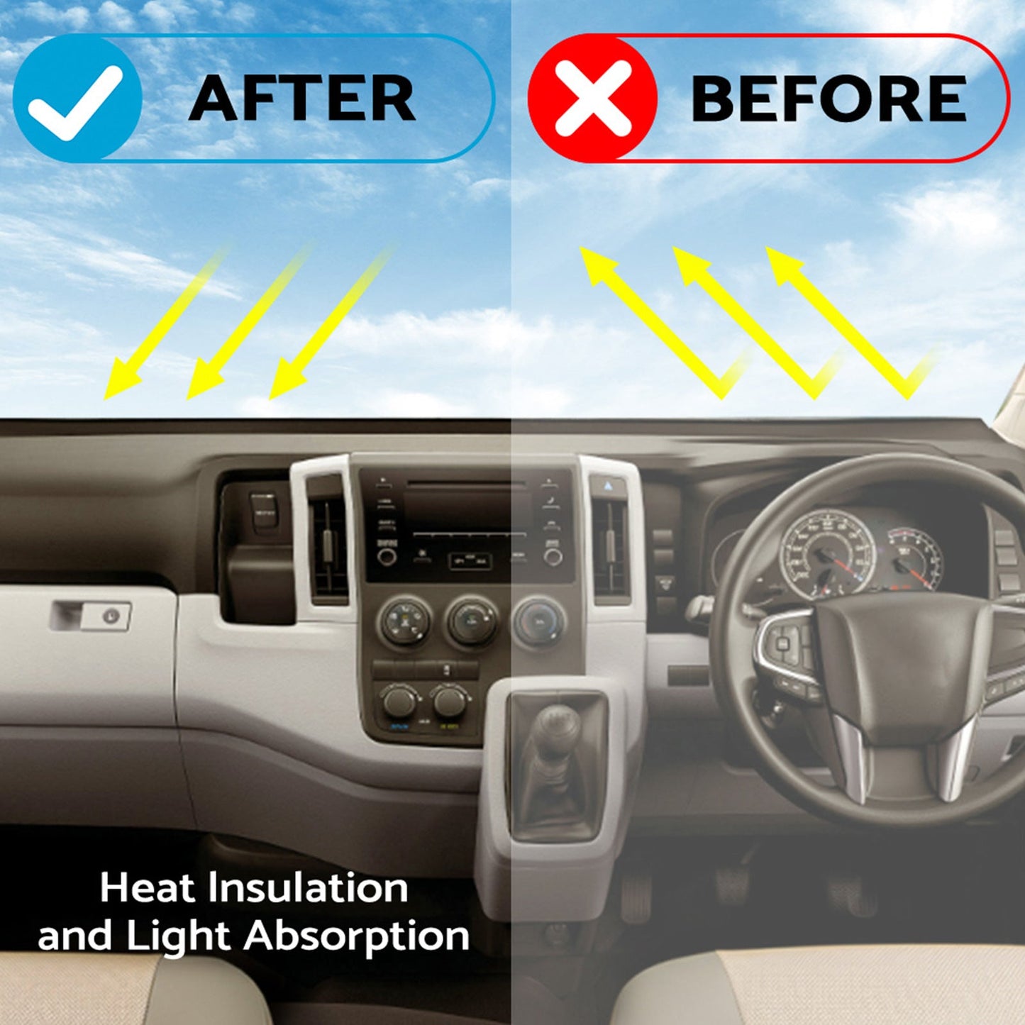 Non-Slip Dash Mat Suitable For Ford Ranger PX2 PX3 MK3 XLT XL XLS Black 2015-2021