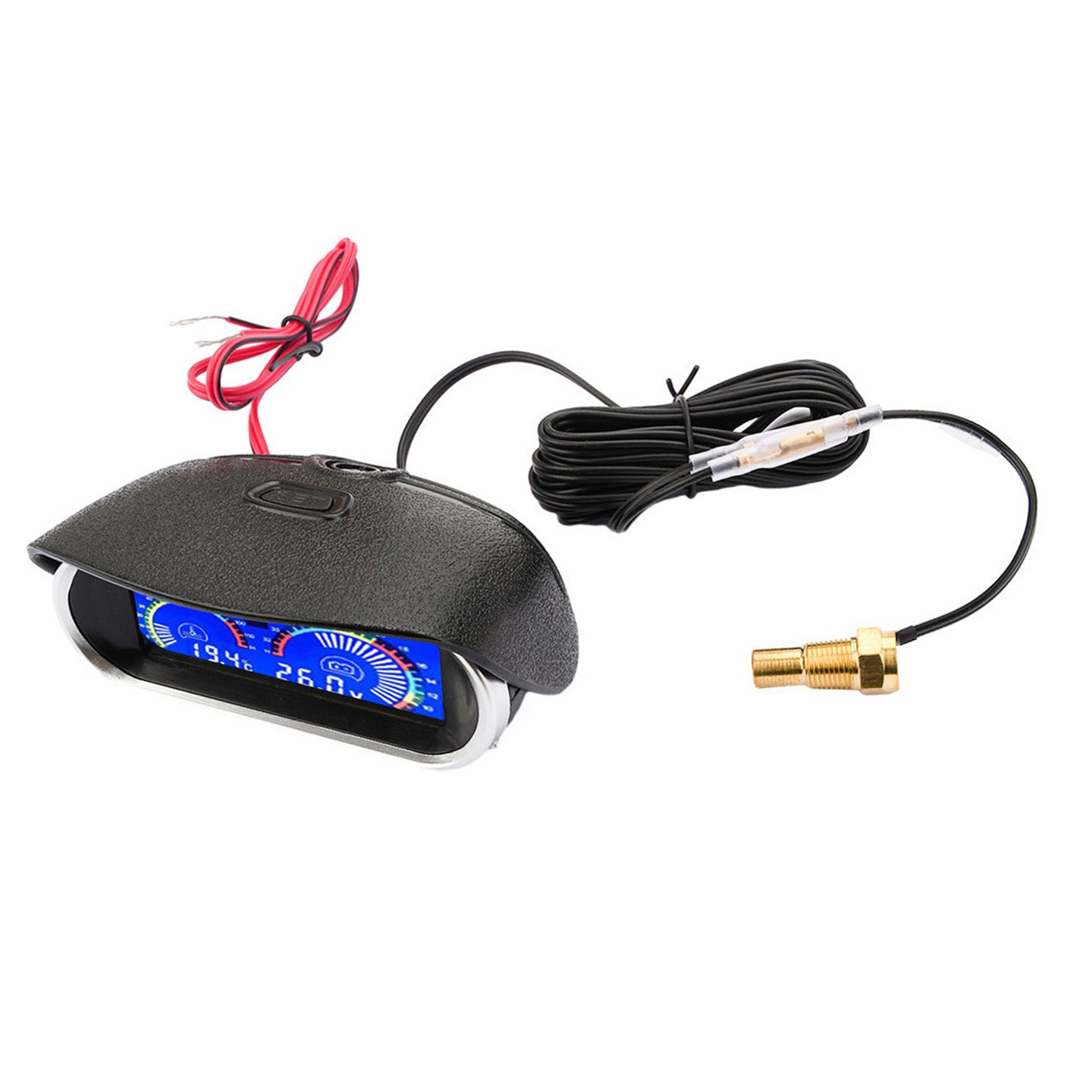 {{ 2in1 Car LCD Digital Display Gauge Water Temperature Meter Voltmeter Horizontal }} - Buy Car Parts Online at {{ Kaka Auto Parts }}.
