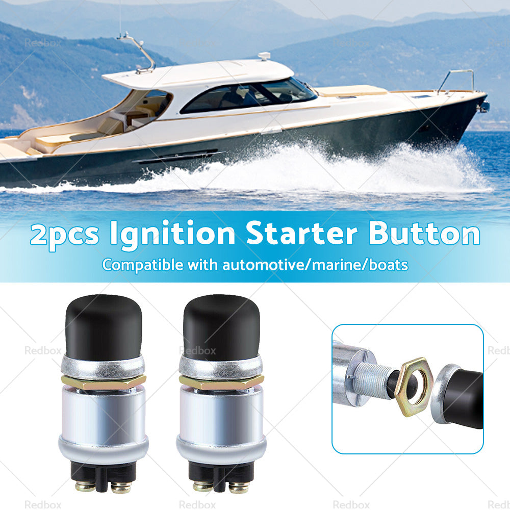 {{ 2PCS 12V Car Switch Push Button Ignition Track Engine Start Starter Heavy Duty }} - Buy Car Parts Online at {{ Kaka Auto Parts }}.
