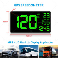 {{ Truck GPS Speedometer 6. 2inch Extend Display Odometer Overspeed Alarm MPH KMH }} - Buy Car Parts Online at {{ Kaka Auto Parts }}.