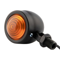 4x Black Motorcycle Amber Bullet Indicators Universal Turn Signal Blinkers Lamp