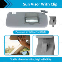 {{ Sun Visor With Clip Front Right Side Suitable For Hyundai Getz 2002-2011 Grey }} - Buy Car Parts Online at {{ Kaka Auto Parts }}.