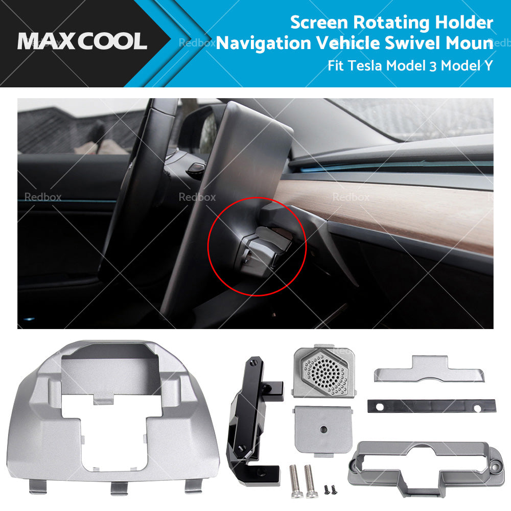 {{ Fit Tesla Model 3 Model Y Screen Rotating Holder Navigation Vehicle Swivel Mount }} - Buy Car Parts Online at {{ Kaka Auto Parts }}.