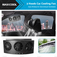 {{ Car Exhaust Window Fan Cooler Air Vent Cooling Fans Ventilator 3Heads Adjustable }} - Buy Car Parts Online at {{ Kaka Auto Parts }}.
