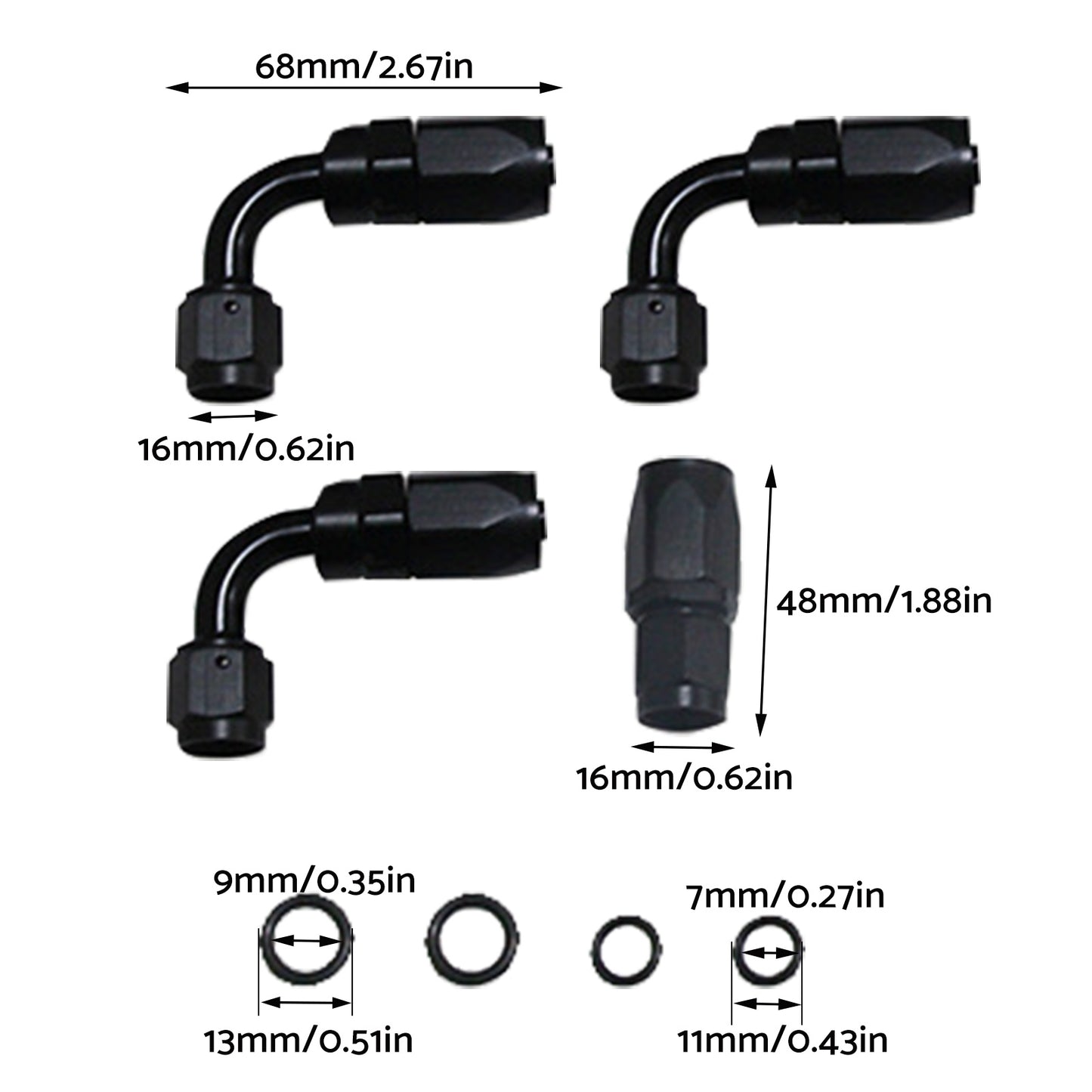 Power Steering Pump Hose Kit Suitable for LS LS1 LS3 Swap Pressure Return Line