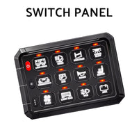 12 Gang RGB Switch Panel Kit With Labels Suitable For Universal Offroad Vehicles